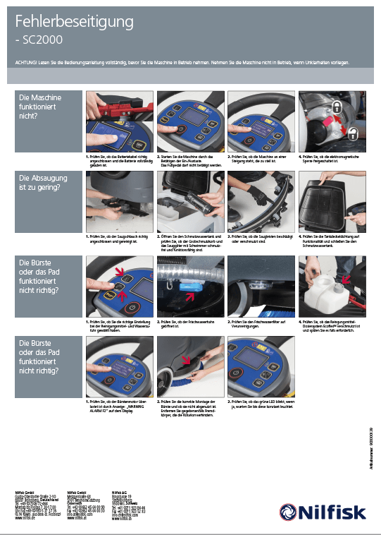 DE Sc2000 Fehlerbeseitigung (Troubleshooting)