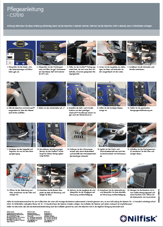 DE Cs7010 Pflegeanleitung (Care Instructions) Document