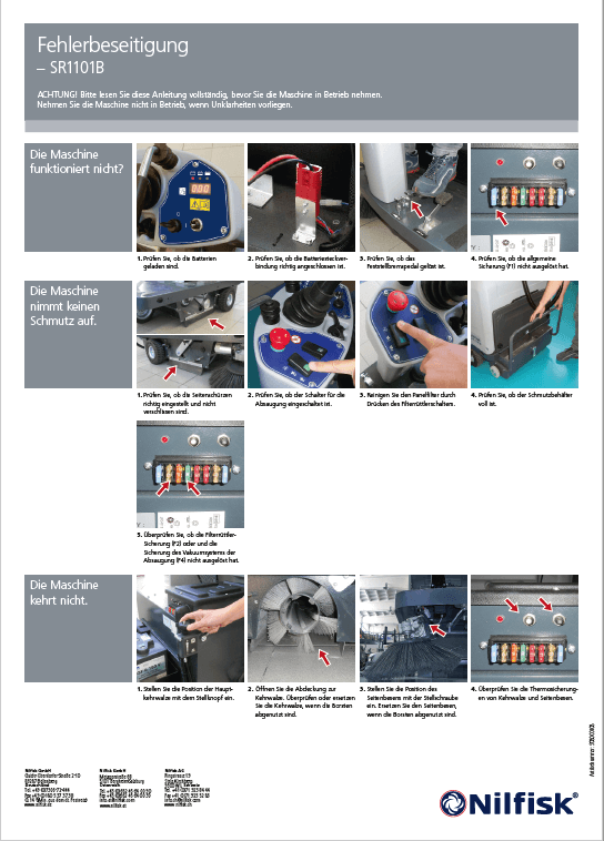 Sr1101b 908000108 Fehlerbeseitigung