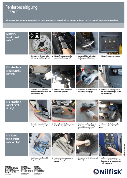 DE Cs7010 Fehlerbeseitigung (Troubleshooting) Document