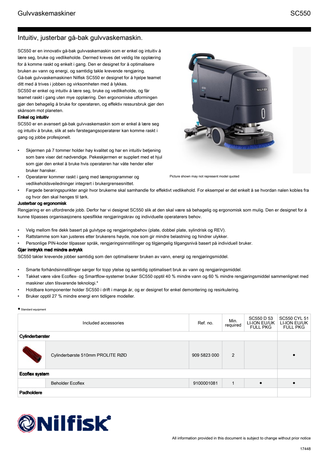 SC550 Fact Sheet