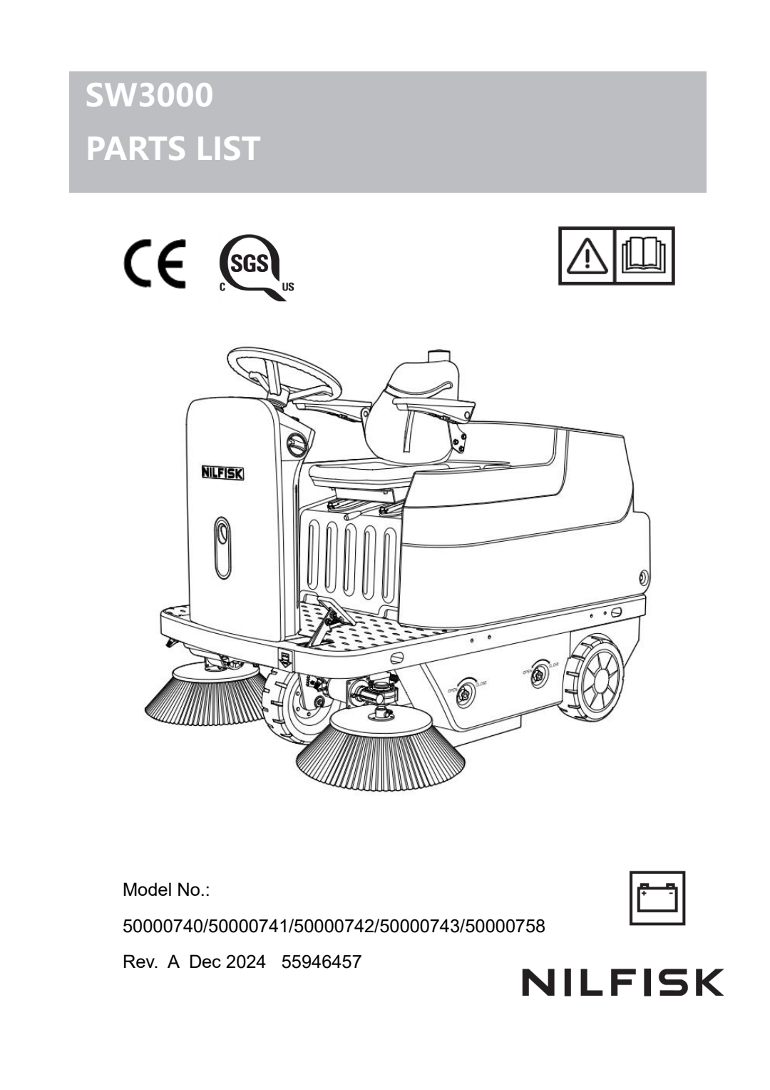SW3000 Part List English Rev A 55946457