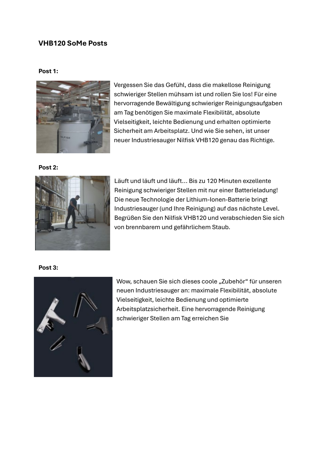 VHB120 Some Posts Textbausteine
